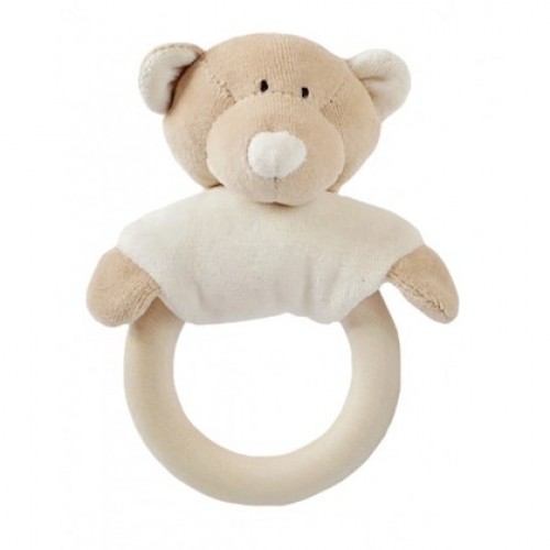 Rattle with wooden teether Teddy