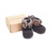 Knitted Baby Booties with Big Buttons