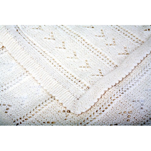 Fanny et Leon Open-knit Baby Blanket