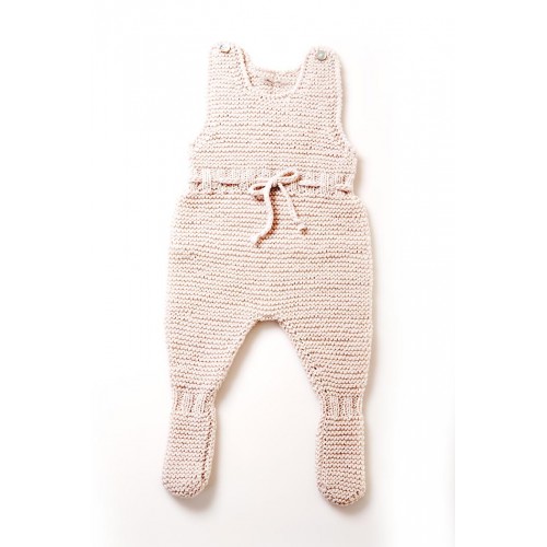 Fanny et Leon Pearl Knitted Romper with Bow