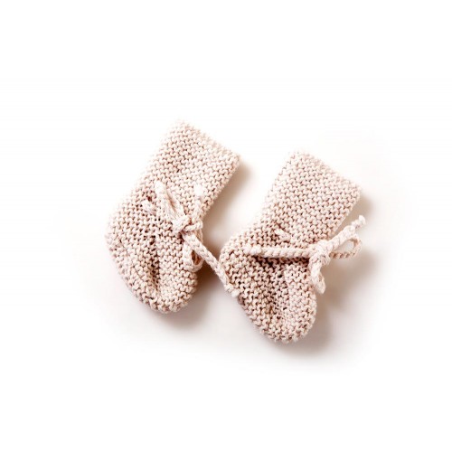 Fanny et Leon Baby Pink Knitted Booties