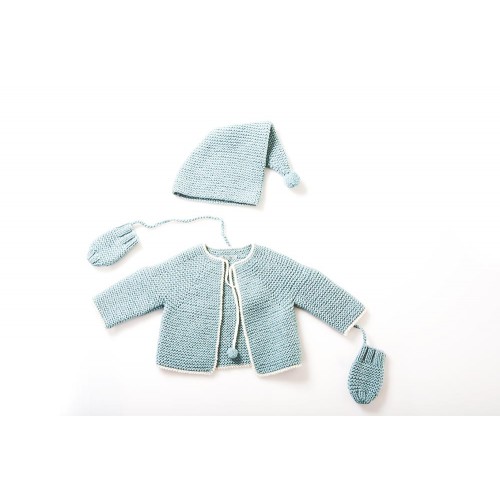 Fanny et Leon Blue Knitted Set Winter