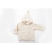 Fanny et Leon Baby White Knitted Hoodie