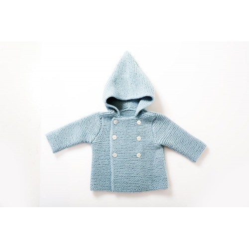 Fanny et Leon Baby Blue Knitted Hoodie