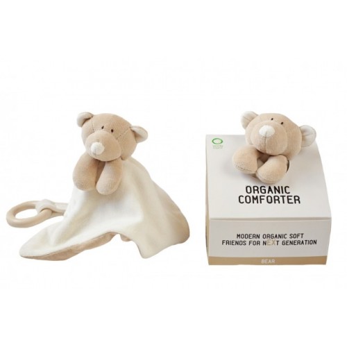 Comforter with wooden teether - Teddy